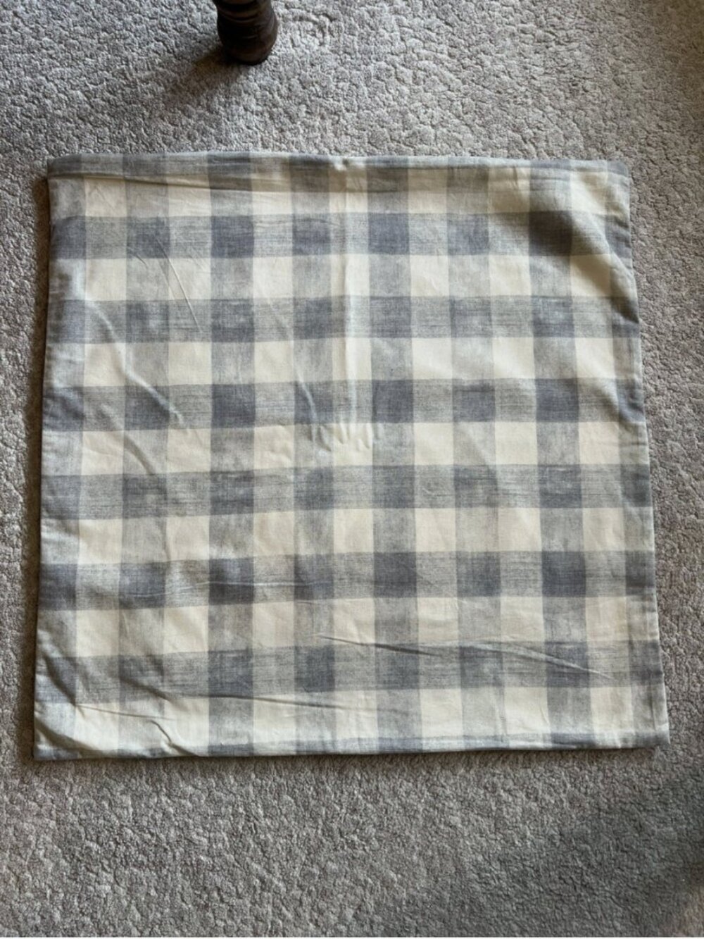 Pottery Barn Rhett Check 24" Pillow Cover ~ Gray/Ivory ~ Farmhouse/Vintage